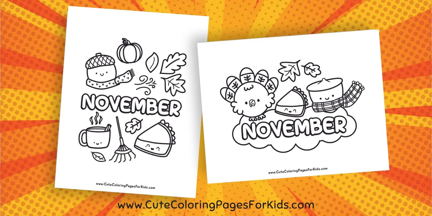 November coloring pages free printables for kids