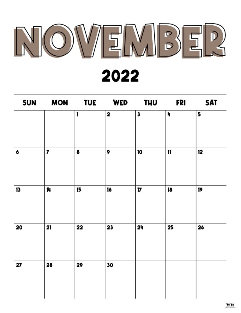 November calendars