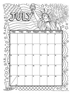 Printable coloring calendar for and woo jr kids activities childrens publishing