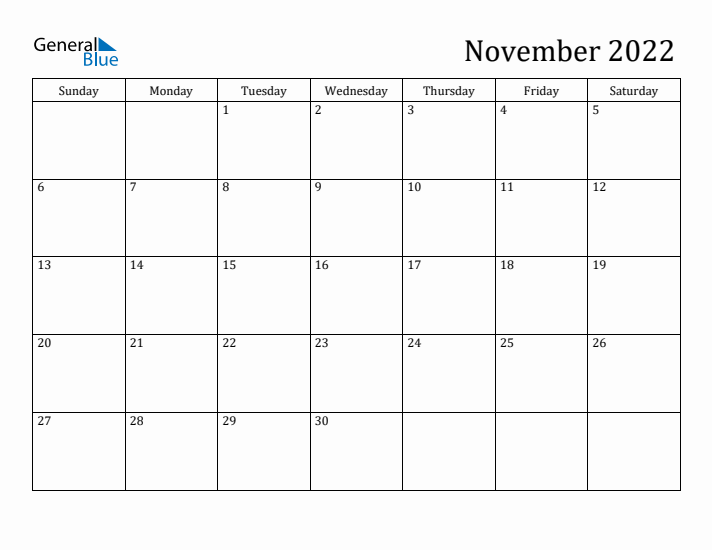 November monthly calendar pdf word excel