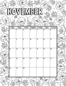 Printable coloring calendar for and woo jr kids activities childrens publishing