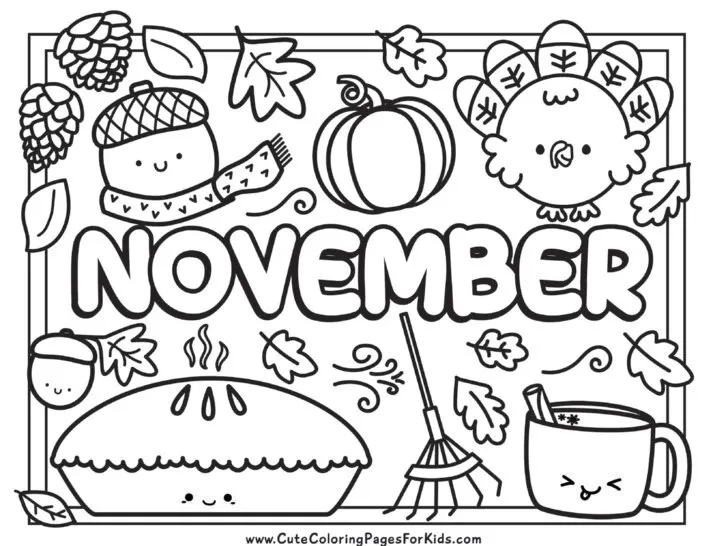 November coloring pages free printables for kids