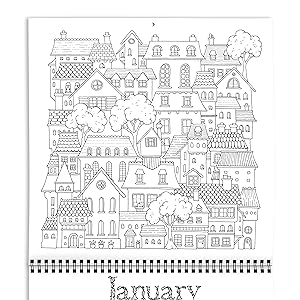 Johanna basford worlds of wonder coloring wall calendar a coloring calendar for the curious basford johanna books