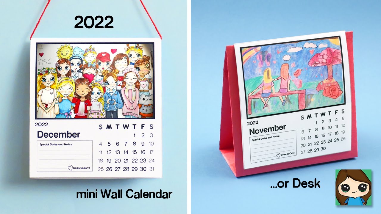 How to make a mini calendar super easy fan art winners