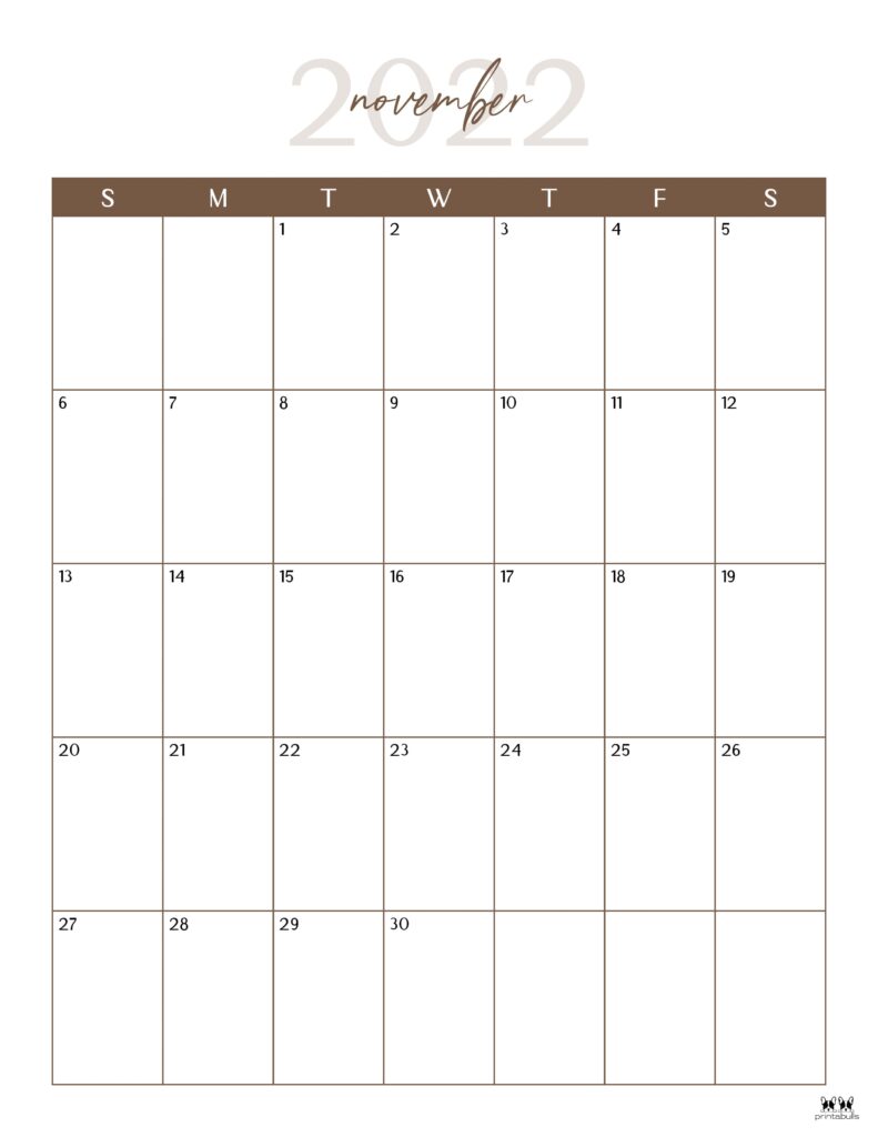 November calendars