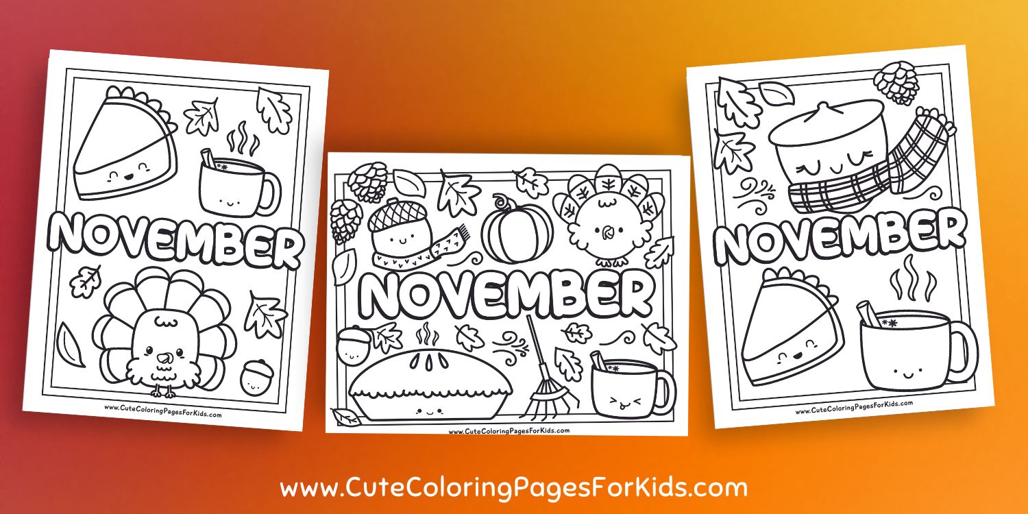 November coloring pages free printables for kids