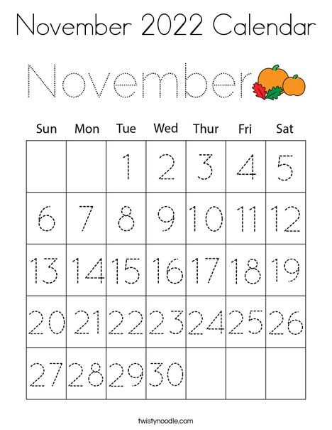 November calendar coloring page kids calendar calendar math addition worksheets