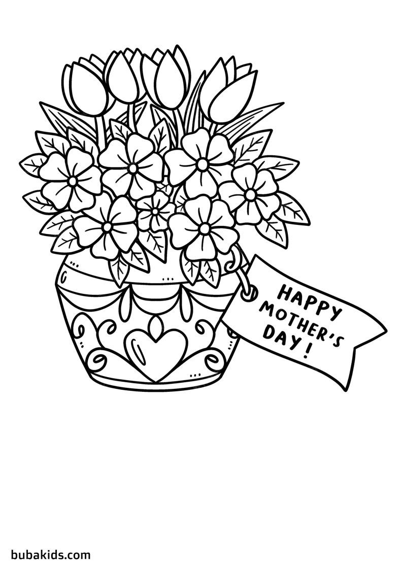 Free and printable mothers day coloring page in mothers day coloring pages coloring pages cartoon coloring pages