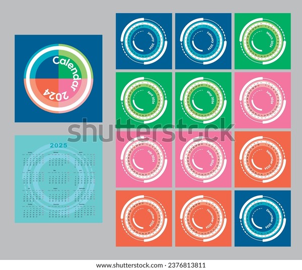 Circular calendar billeder stock