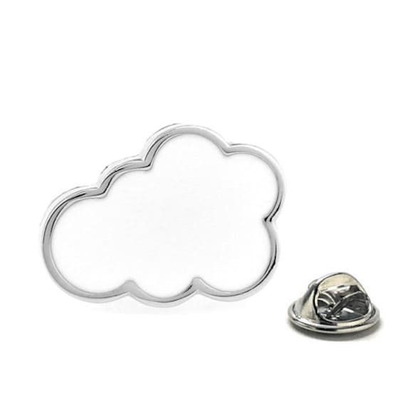 Cloud pin caption quote clouds white enamel pin thought cloud lapel pin funny cloud lost in a cloud