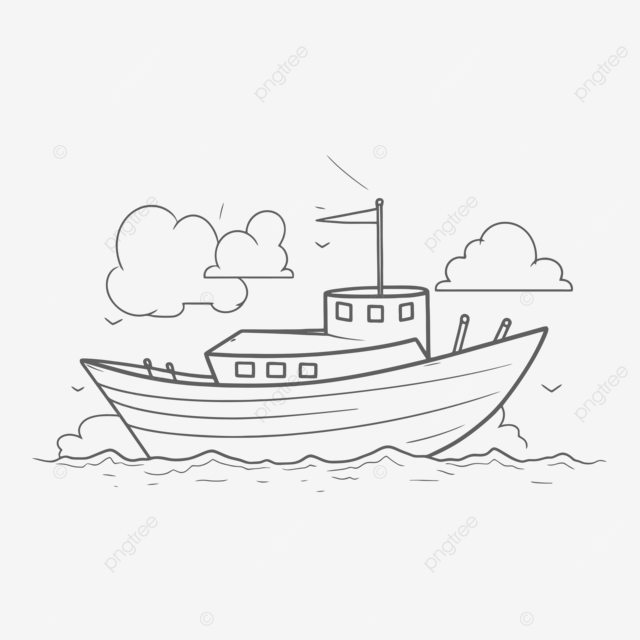 Dibujo de barco con nub y lluvia fondo para colorear pintar e imprimir vector png dibujos dibujo de nube dibujo de barco dibujo de lluvia png y vector para dcargar gratis