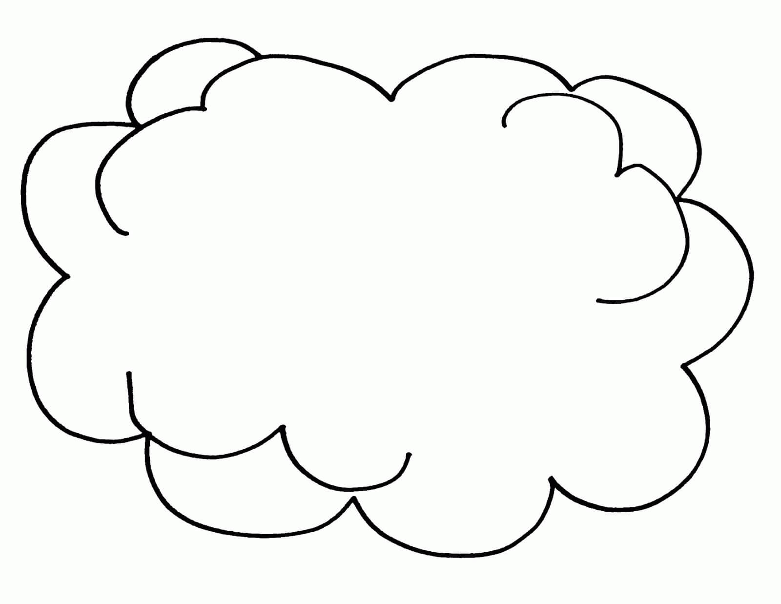 Nube normal para colorear imprimir e dibujar â