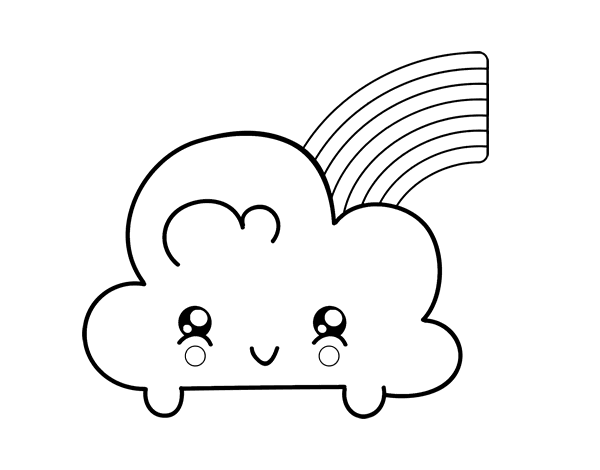 Coloring page cloud nature â printable coloring pages