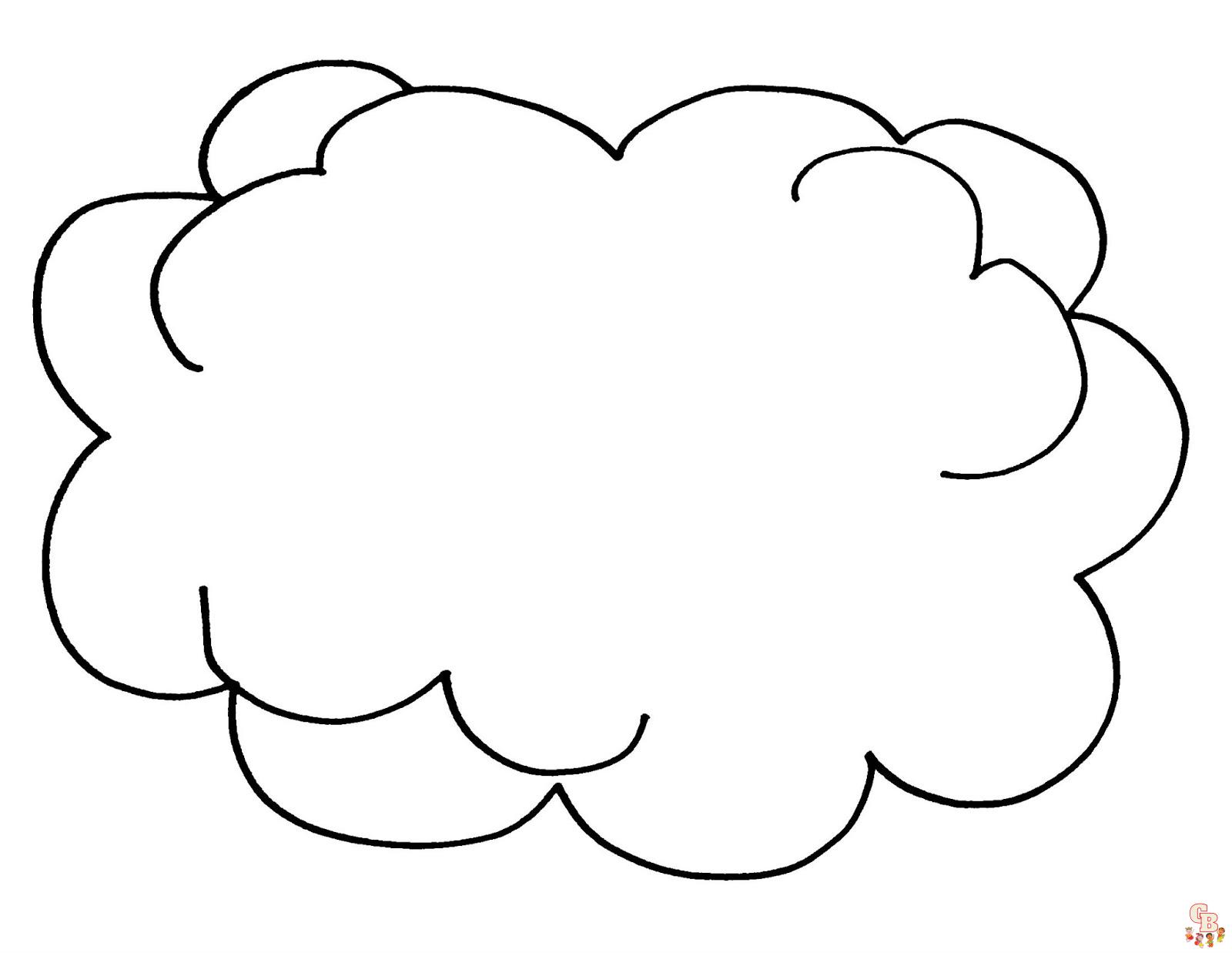 Dibujos de nubes para colorear dibujos de nubes para colorear imprimibles y gratis