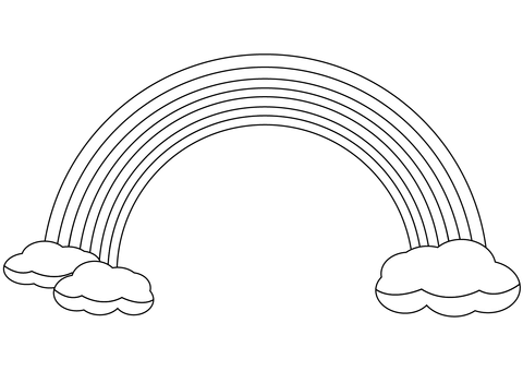 Dibujo de arcoiris y nubes para colorear dibujos para colorear imprimir gratis