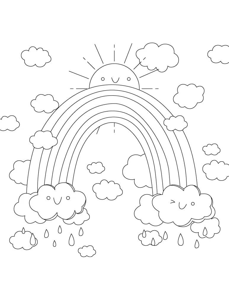 Rainbow coloring pages