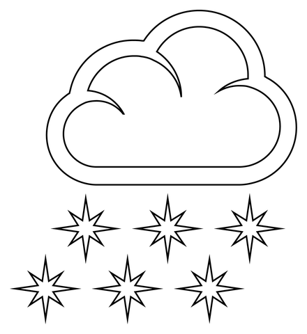 Dibujo de nube con nieve para colorear dibujos para colorear imprimir gratis