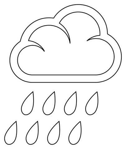 Dibujo de nube con lluvia para colorear dibujos para colorear imprimir gratis