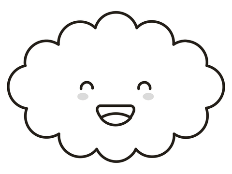 Cloud coloring page free printable coloring pages