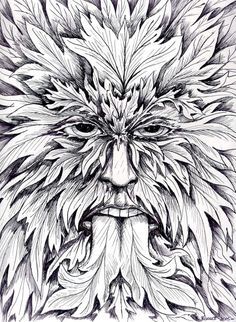 Green man coloring pages