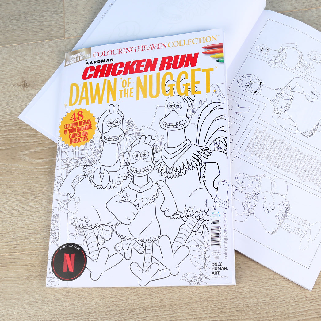 Chicken run dawn of the nugget colouring book â gromit unleashed shop