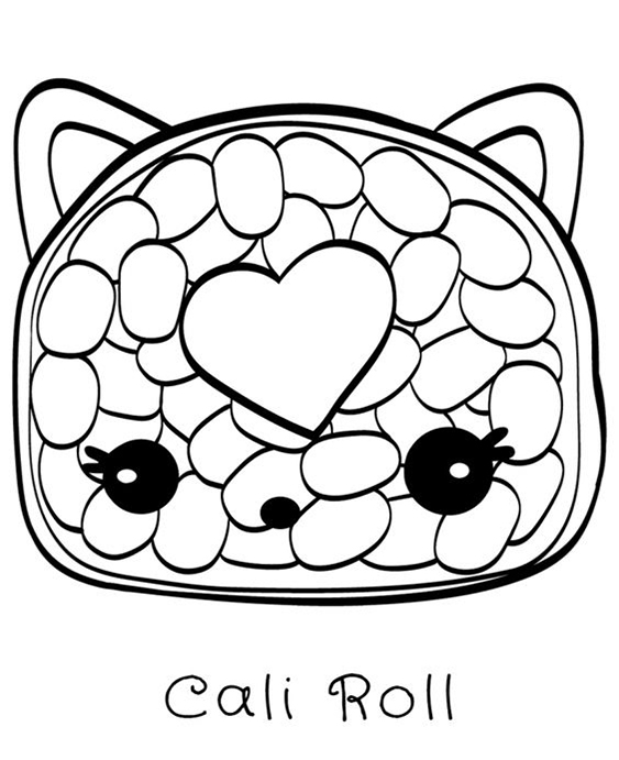 Free easy to print num noms coloring pages