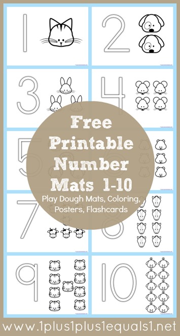 Number coloring printables