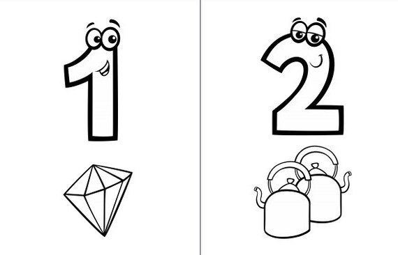 Number coloring pages