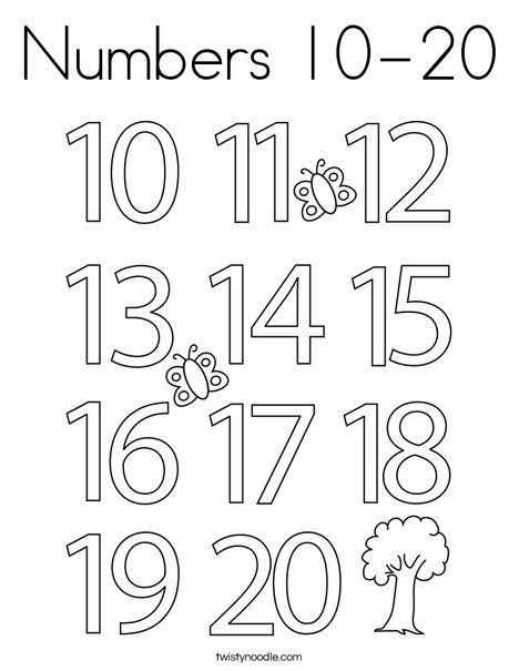 Number coloring page worksheets