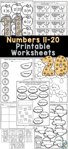 Free number coloring pages