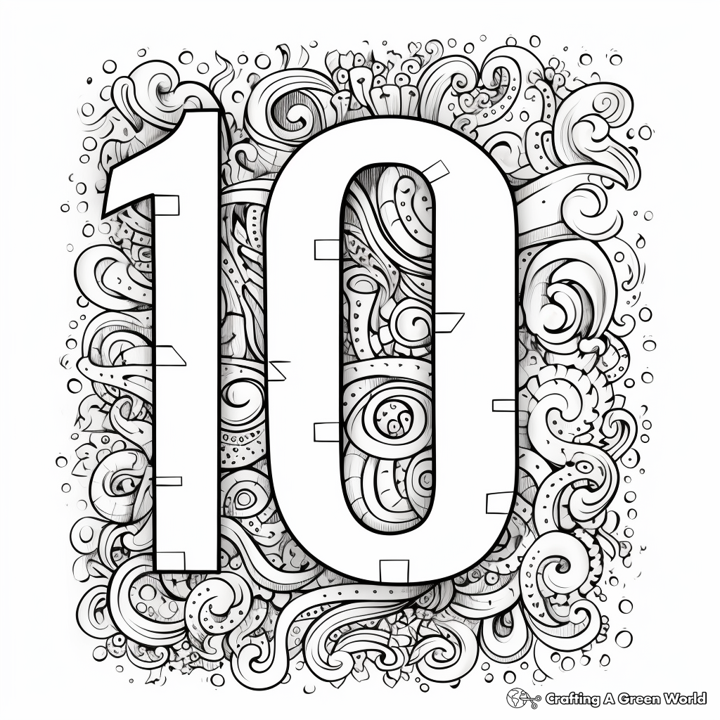 Number coloring pages