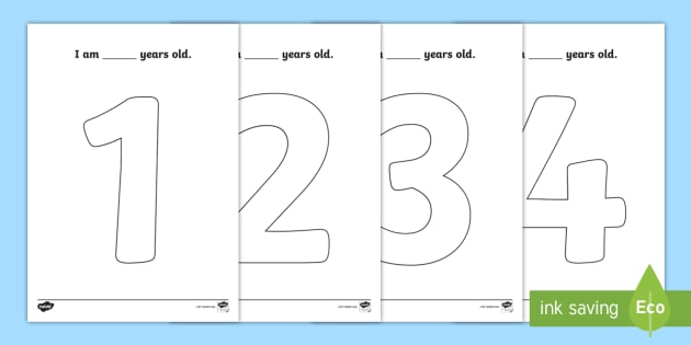 Age to big numbers colouring pages teacher made