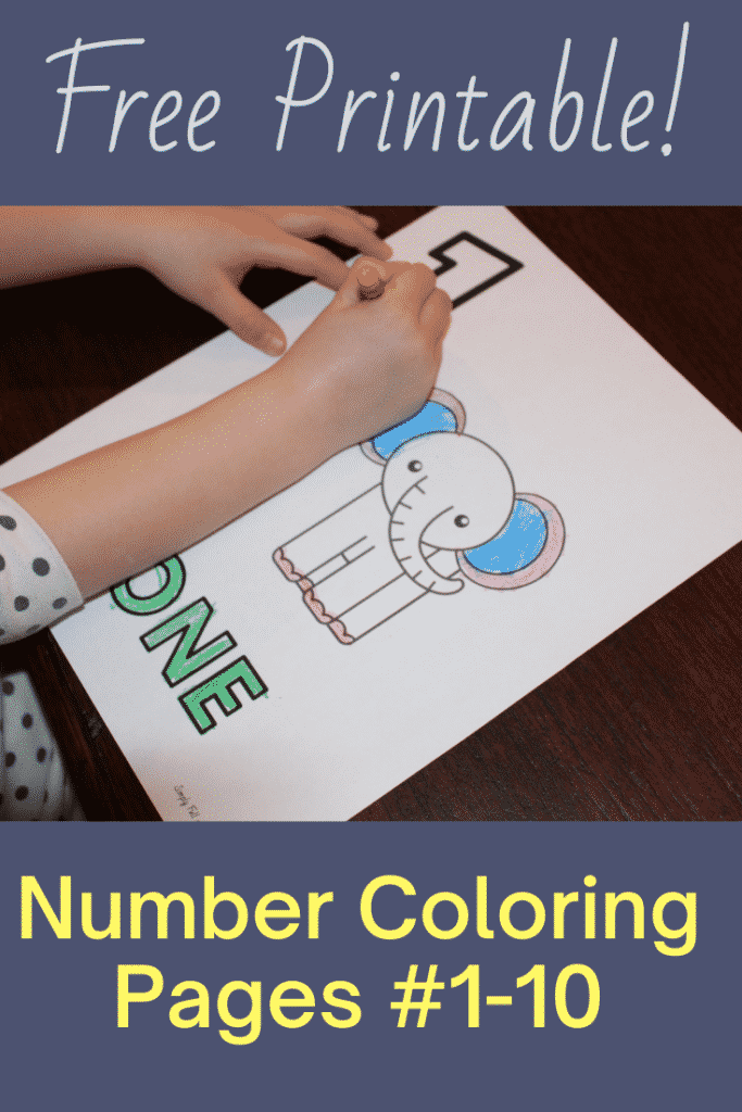 Preschool number coloring pages