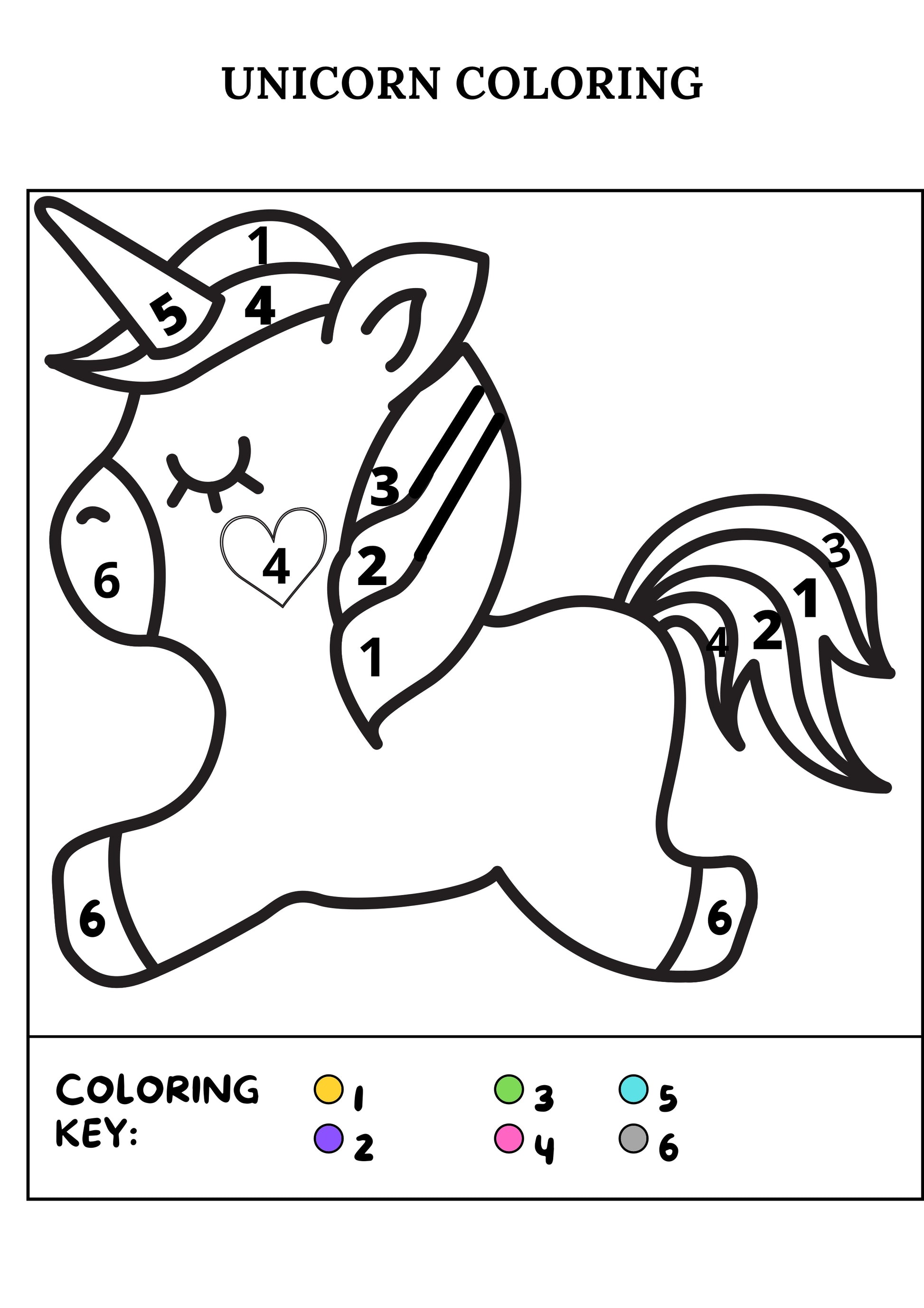 Color by number worksheets for preschool