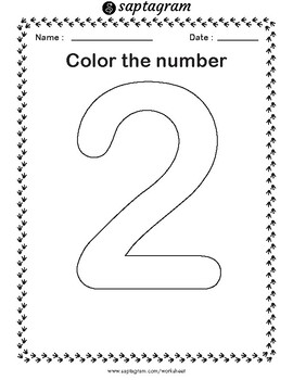 Number coloring worksheets for kindergarten number coloring pages