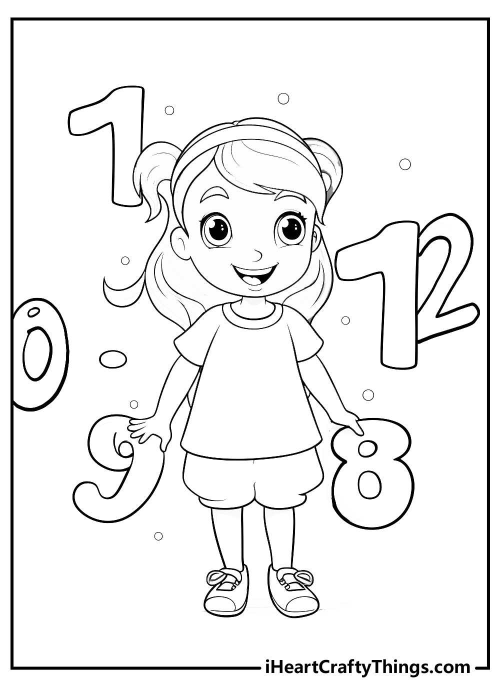 Number coloring pages free printables