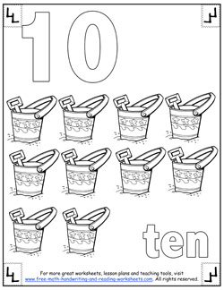 Number coloring pages