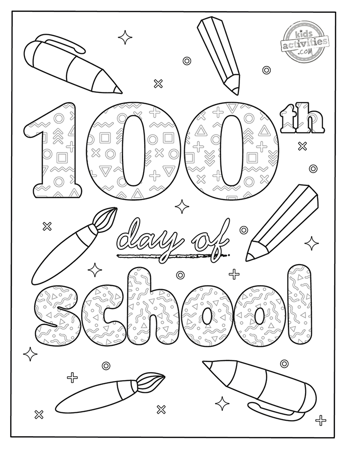 Funnest th day of school coloring pages kids activities blog