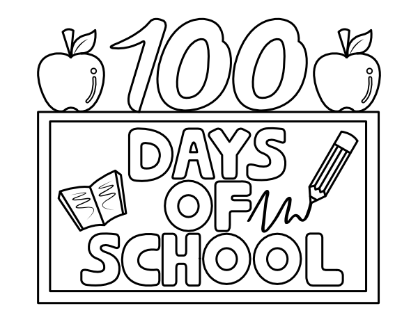 Printable days of school coloring page