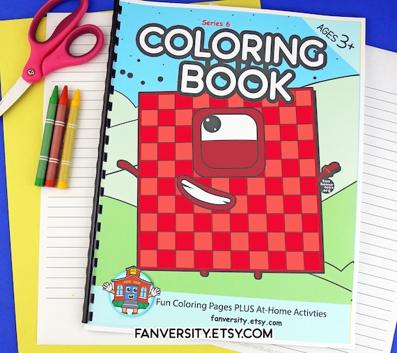 Number to coloring book print