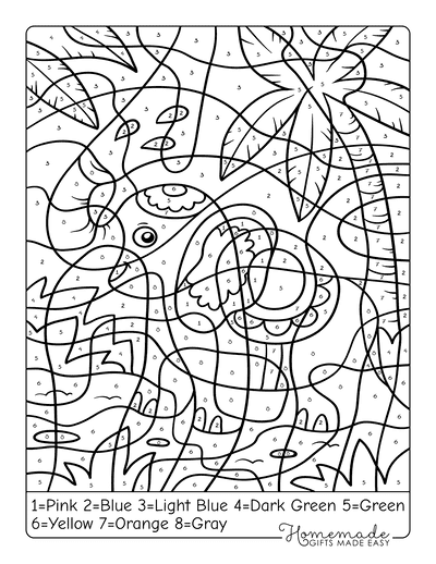 Free color by number printables for kids