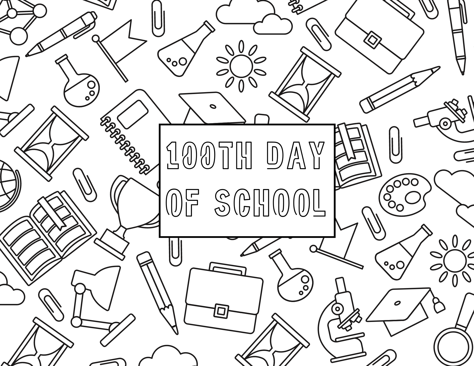 Days of school coloring pages free printables