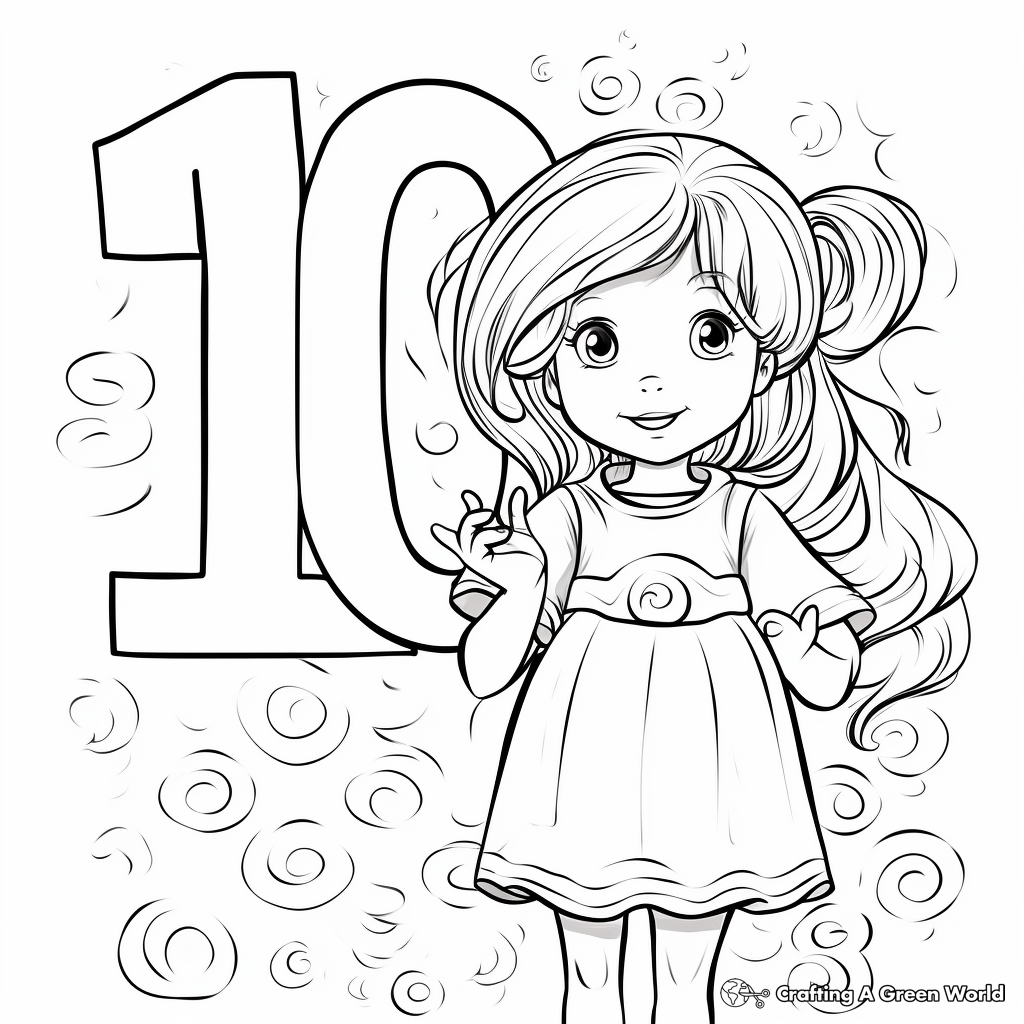 Number coloring pages