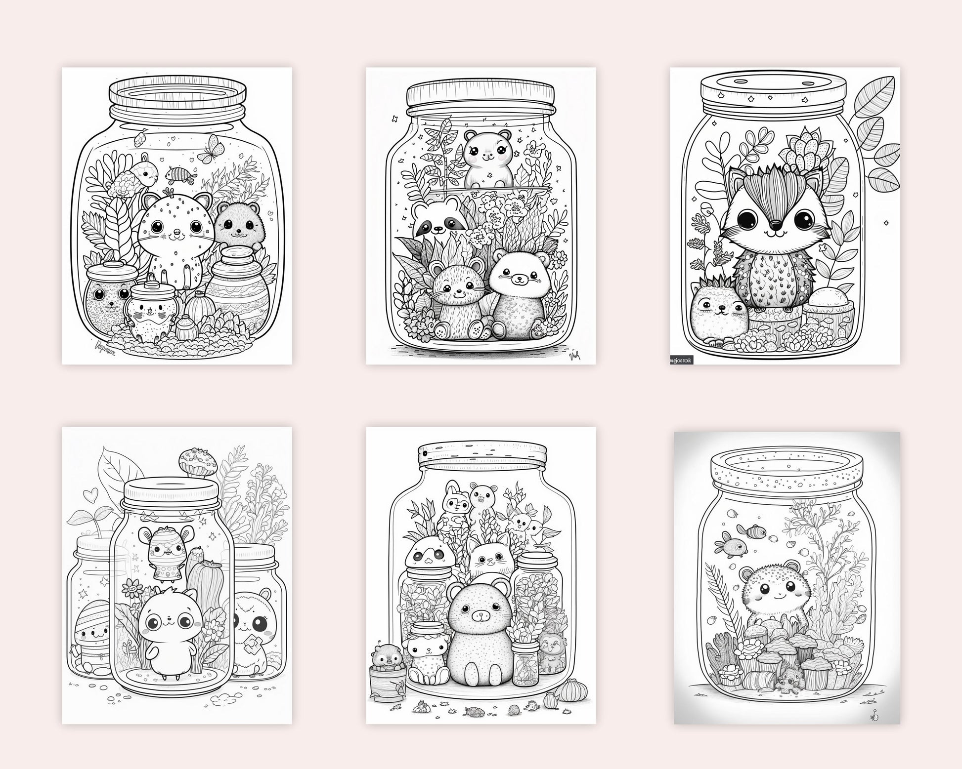 Animal in jar coloring pages printable coloring pages for kids an â coloring