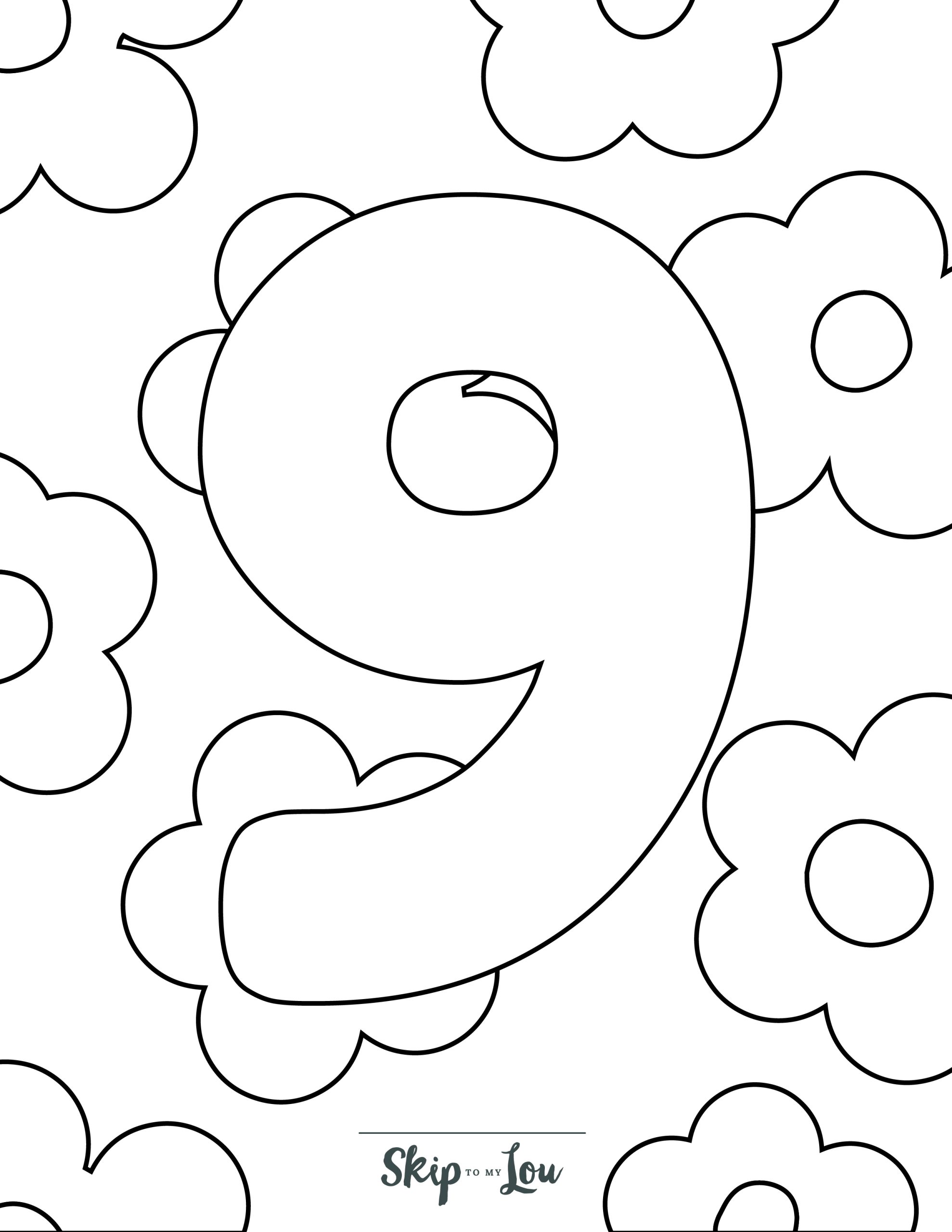 Number coloring pages