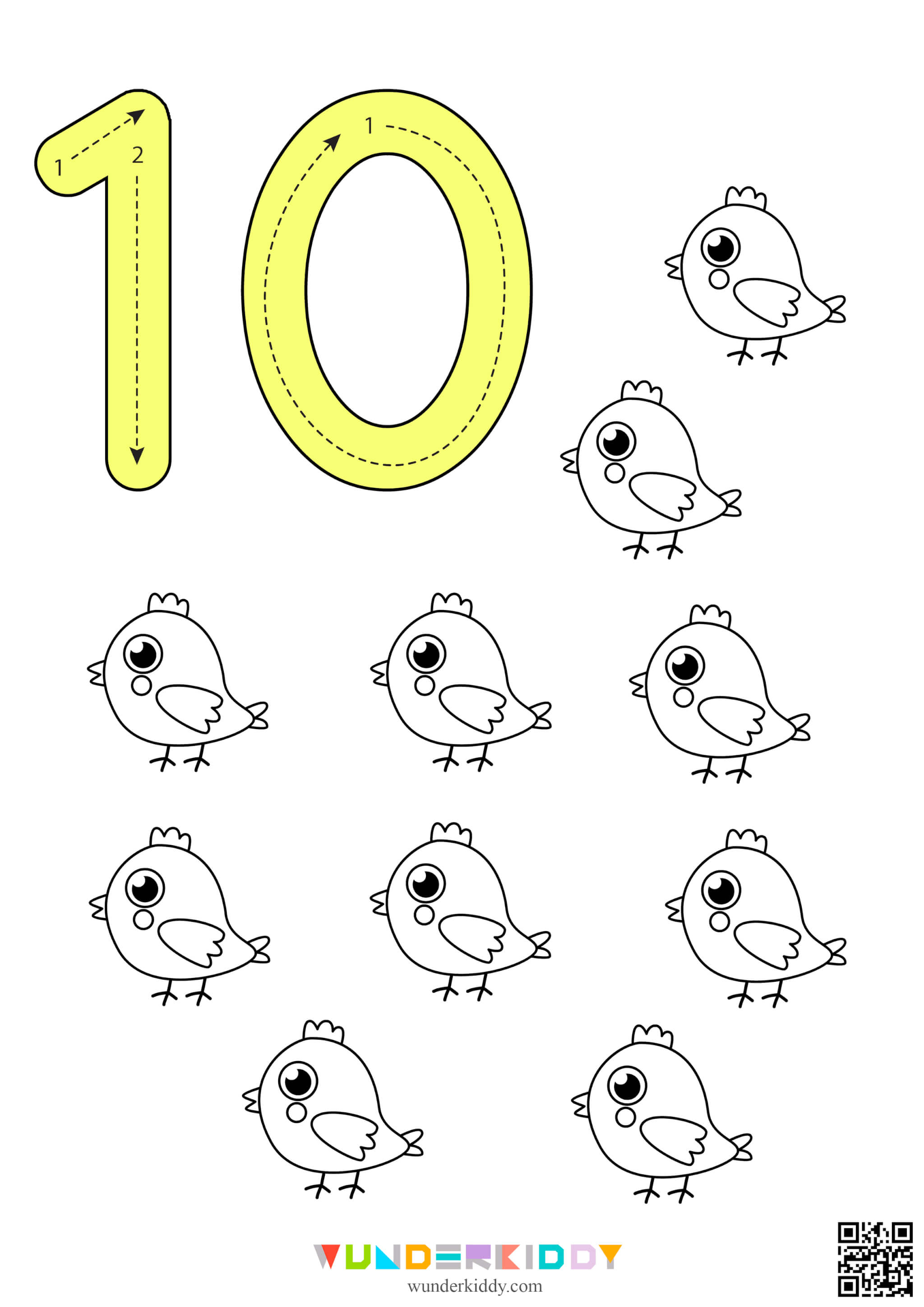 Count and color worksheets â printable number coloring pages pdf