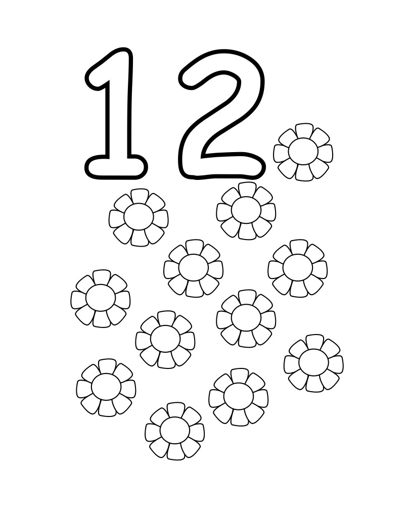 Free printable number coloring pages for kids