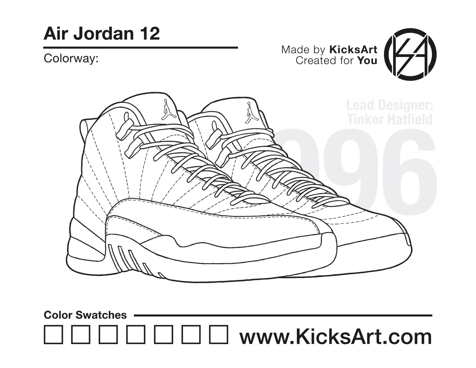 Air jordan sneaker coloring pages