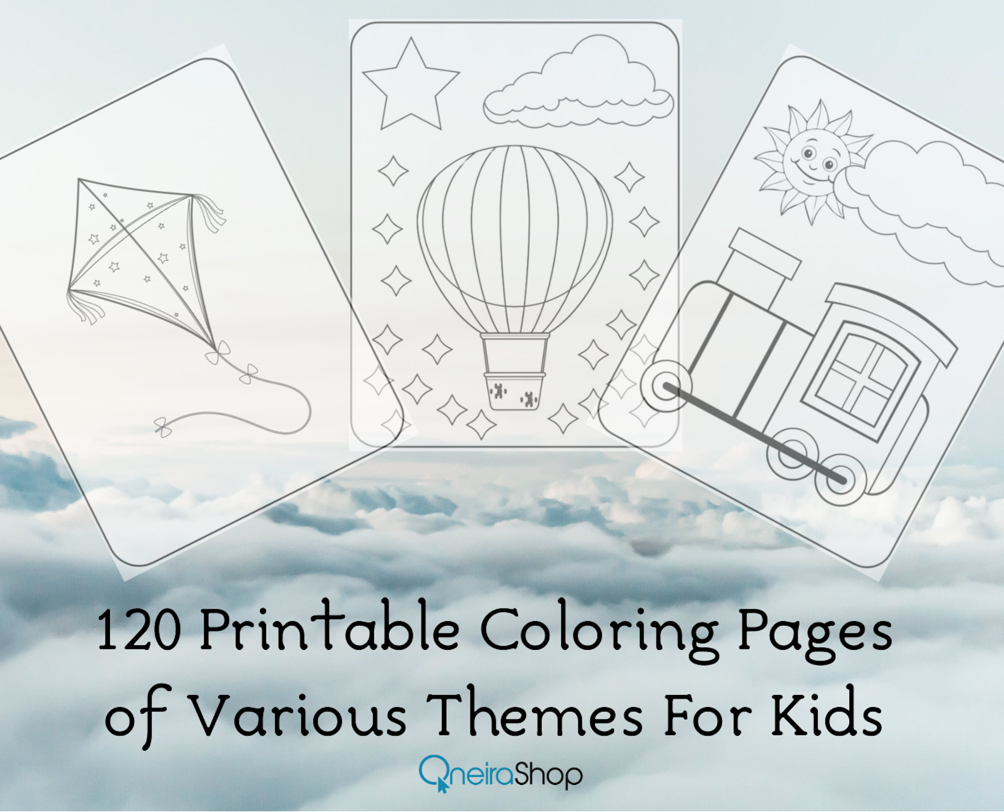 Printable coloring pages of various themes for kids instant digital download