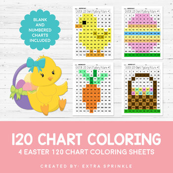 Easter chart coloring pages by extra sprinkle tpt